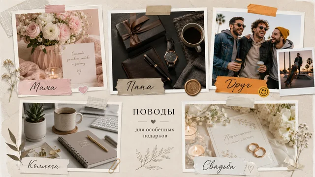Мудборд поводов для подарочной песни: мама, папа, друг, коллега, свадьба